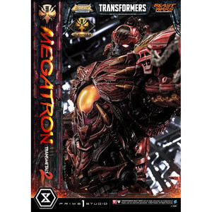 Prime 1 Studio Transformers Beast Wars 1/4 Scale Premium Masterline Megatron Transmetal 2 Deluxe Bonus Version 
