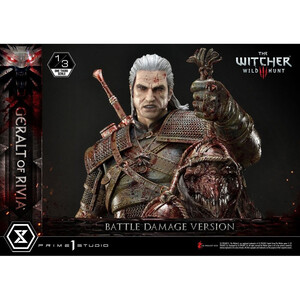 Prime 1 Studio Witcher 3 Wild Hunt 1/3 Scale Musuem Masterline Geralt von Rivia Battle Damage Version 