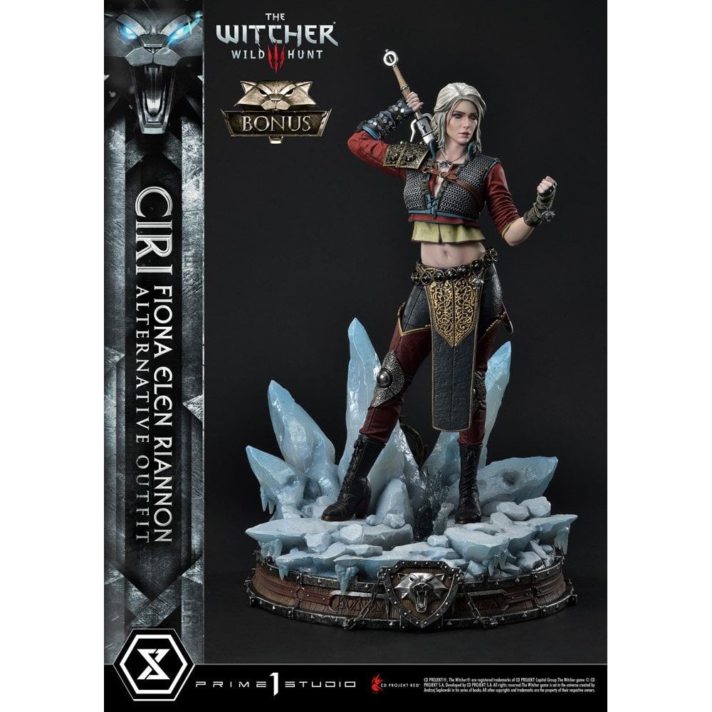 Prime 1 Studio Witcher 3 Wild Hunt 1/4 Scale Premium Masterline Ciri Fiona Elen Riannon Alternative Outfit Deluxe Bonus Version 