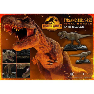 Prime 1 Studio Jurassic World Dominion 1/15 Scale Legacy Museum Collection Tyrannosaurus-Rex Final Battle Regular Version 
