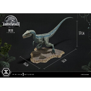 Prime 1 Studio Jurassic World Fallen Kingdom 1/10 Scale Prime Collectibles Blue (Open Mouth Version) 