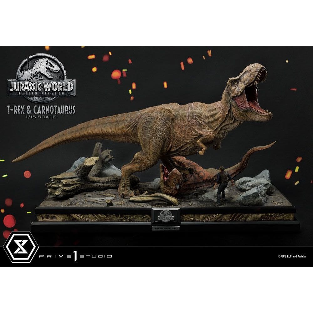 Prime 1 Studio Jurassic World Fallen Kingdom 1/15 Scale Legacy Museum Collection T-Rex & Carnotaurus 