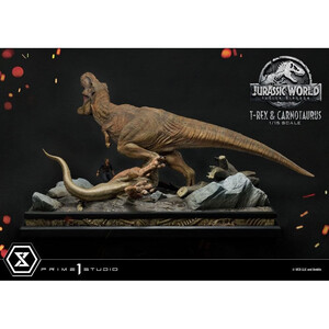 Prime 1 Studio Jurassic World Fallen Kingdom 1/15 Scale Legacy Museum Collection T-Rex & Carnotaurus 
