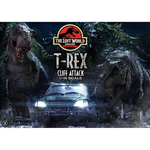 Prime 1 Studio Jurassic World The Lost World 1/15 Scale Legacy Museum Collection T-Rex Cliff Attack 
