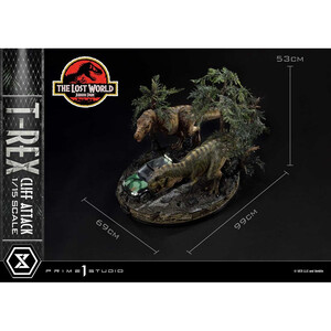 Prime 1 Studio Jurassic World The Lost World 1/15 Scale Legacy Museum Collection T-Rex Cliff Attack Bonus Version 