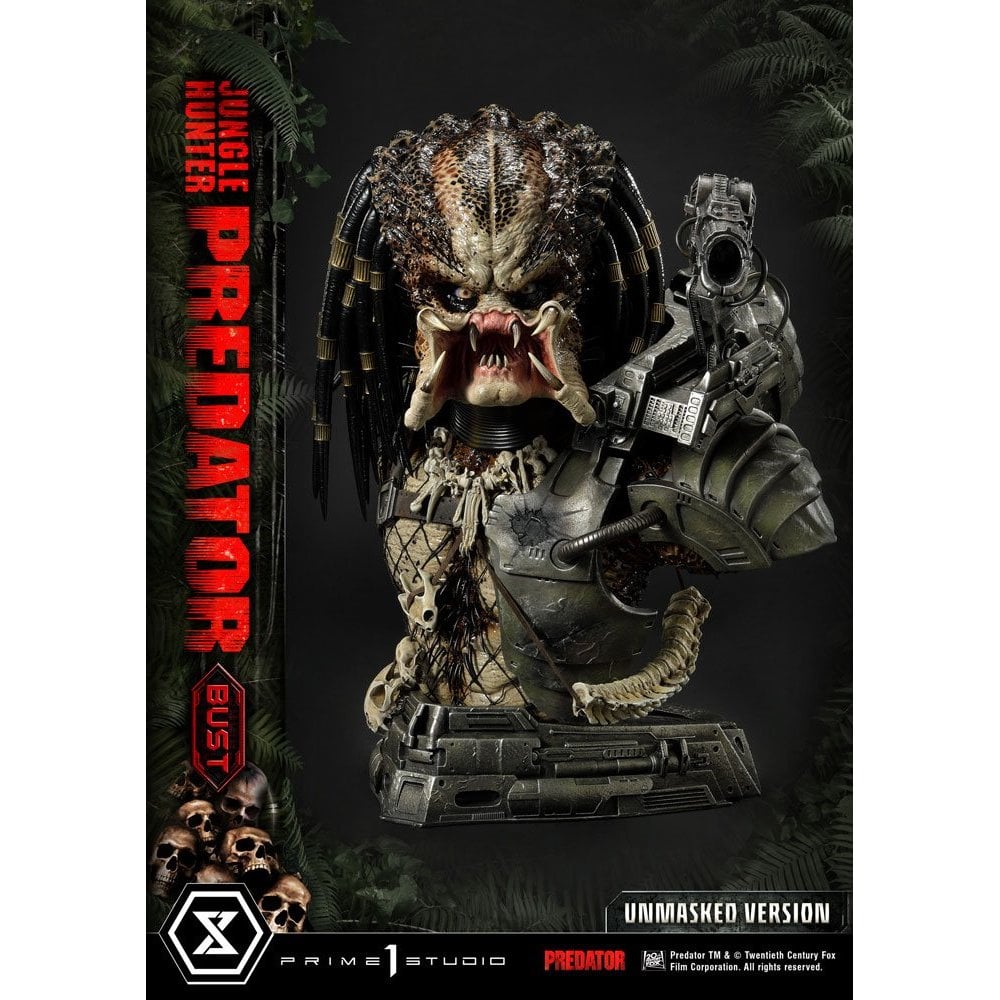 Prime 1 Studio Predator 1/3 Scale Premium Bust Jungle Hunter Predator Unmasked Version 