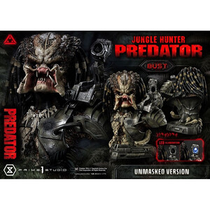 Prime 1 Studio Predator 1/3 Scale Premium Bust Jungle Hunter Predator Unmasked Version 
