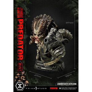 Prime 1 Studio Predator 1/3 Scale Premium Bust Jungle Hunter Predator Unmasked Version 