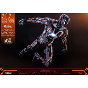 Hot Toys Avengers Infinity War 1/6 Scale Iron Man Neon Tech 4.0 2021 Toy Fair Exclusive 