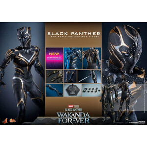 Hot Toys Black Panther Wakanda Forever Movie Masterpiece 1/6 Scale Black Panther 