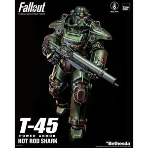 ThreeZero Fallout 1/6 Scale FigZERO T-45 Hot Rod Shark Power Armor 
