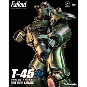 ThreeZero Fallout 1/6 Scale FigZERO T-45 Hot Rod Shark Power Armor 