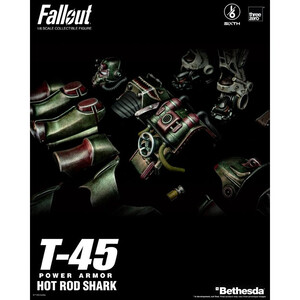ThreeZero Fallout 1/6 Scale FigZERO T-45 Hot Rod Shark Power Armor 
