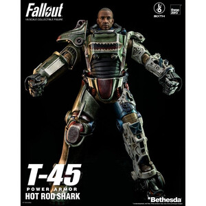 ThreeZero Fallout 1/6 Scale FigZERO T-45 Hot Rod Shark Power Armor 