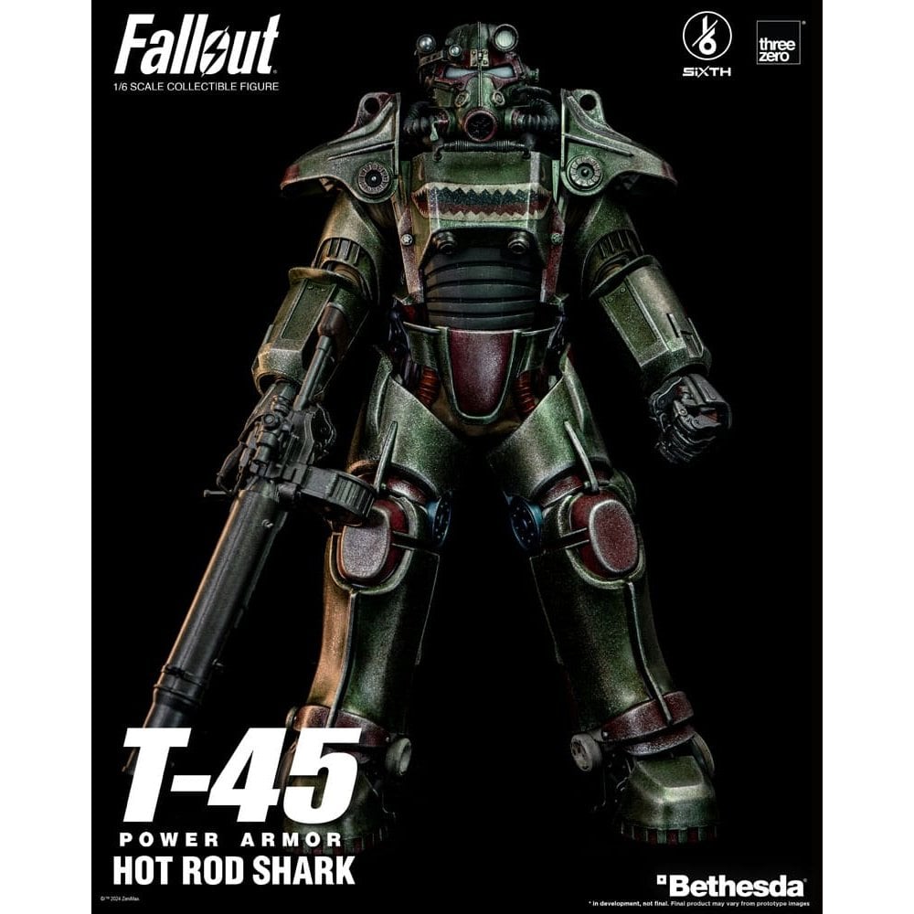 ThreeZero Fallout 1/6 Scale FigZERO T-45 Hot Rod Shark Power Armor