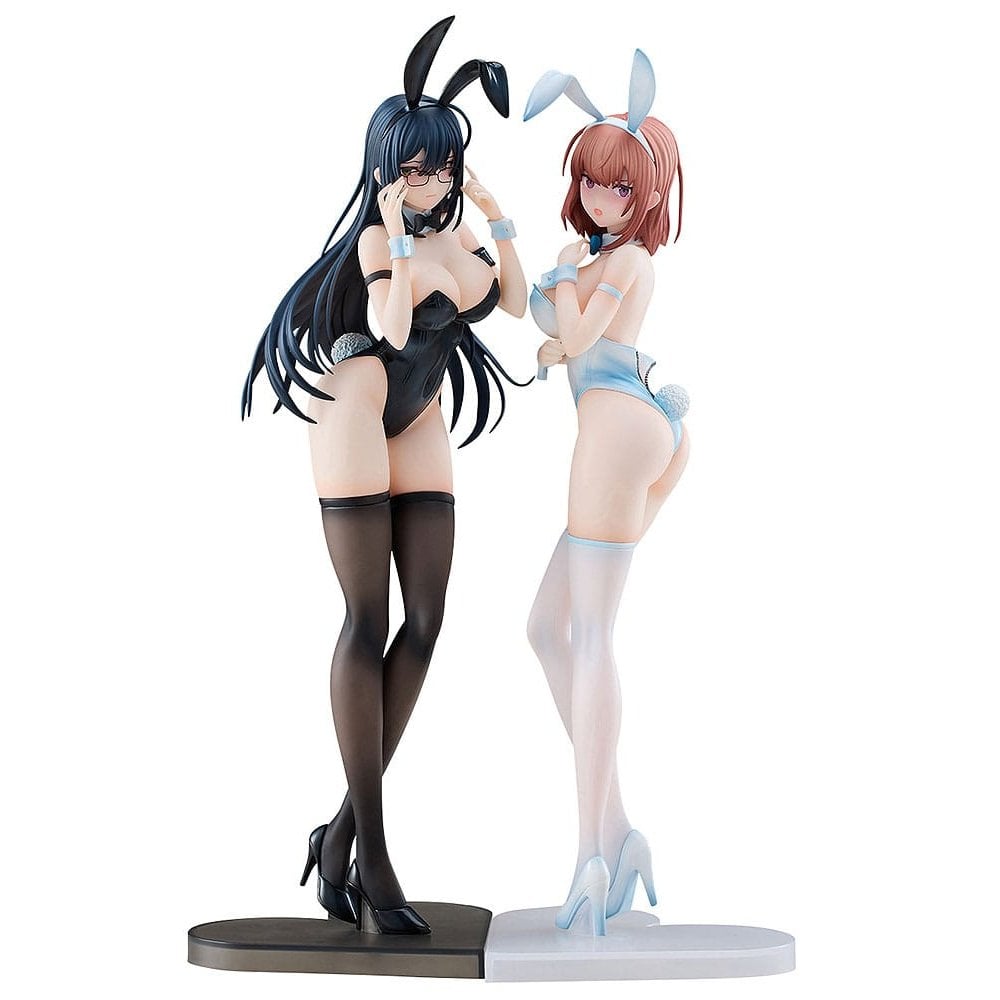 Ensoutoys Ikomochi Original Character Statues 1/6 Black Bunny Aoi & White Bunny Natsume  30 - 