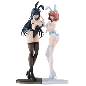 Ensoutoys Ikomochi Original Character Statues 1/6 Black Bunny Aoi & White Bunny Natsume  30 - 