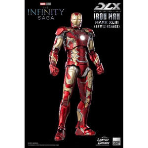 ThreeZero Infinity Saga 1/12 Scale DLX Action Figure Iron Man Mark 43 (Battle Damage) Limited Edition 