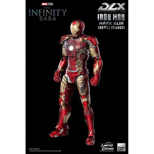 ThreeZero Infinity Saga 1/12 Scale DLX Action Figure Iron Man Mark 43 (Battle Damage) Limited Edition 