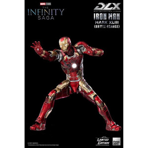 ThreeZero Infinity Saga 1/12 Scale DLX Action Figure Iron Man Mark 43 (Battle Damage) Limited Edition 