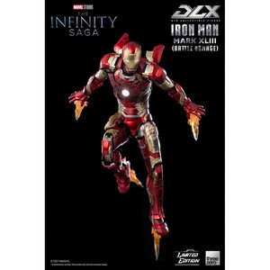 ThreeZero Infinity Saga 1/12 Scale DLX Action Figure Iron Man Mark 43 (Battle Damage) Limited Edition 