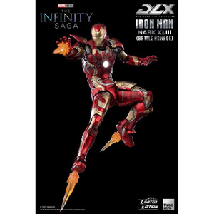 ThreeZero Infinity Saga 1/12 Scale DLX Action Figure Iron Man Mark 43 (Battle Damage) Limited Edition 