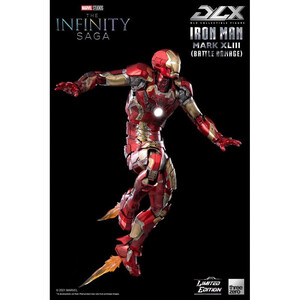 ThreeZero Infinity Saga 1/12 Scale DLX Action Figure Iron Man Mark 43 (Battle Damage) Limited Edition 