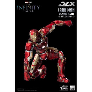 ThreeZero Infinity Saga 1/12 Scale DLX Action Figure Iron Man Mark 43 (Battle Damage) Limited Edition 