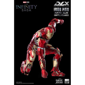 ThreeZero Infinity Saga 1/12 Scale DLX Action Figure Iron Man Mark 43 (Battle Damage) Limited Edition 