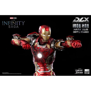 ThreeZero Infinity Saga 1/12 Scale DLX Action Figure Iron Man Mark 43 (Battle Damage) Limited Edition 