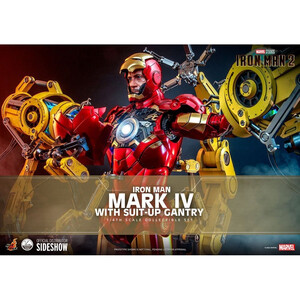 Hot Toys Iron Man 2 1/4 Scale Iron Man Mark IV with Suit-Up Gantry 