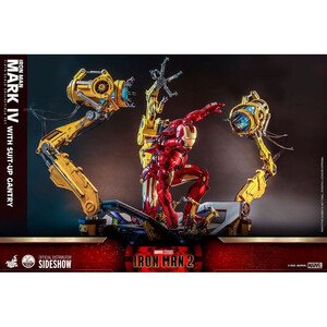 Hot Toys Iron Man 2 1/4 Scale Iron Man Mark IV with Suit-Up Gantry 