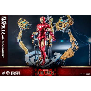 Hot Toys Iron Man 2 1/4 Scale Iron Man Mark IV with Suit-Up Gantry 