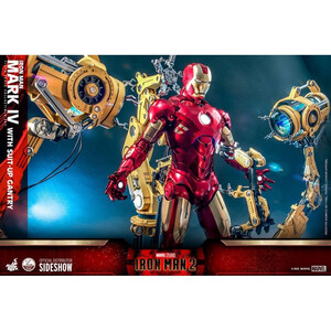 Hot Toys Iron Man 2 1/4 Scale Iron Man Mark IV with Suit-Up Gantry 