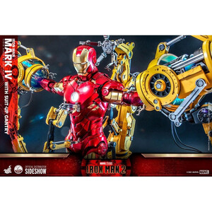 Hot Toys Iron Man 2 1/4 Scale Iron Man Mark IV with Suit-Up Gantry 