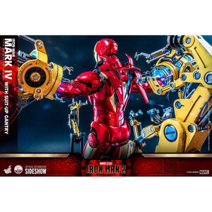 Hot Toys Iron Man 2 1/4 Scale Iron Man Mark IV with Suit-Up Gantry 