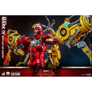 Hot Toys Iron Man 2 1/4 Scale Iron Man Mark IV with Suit-Up Gantry 