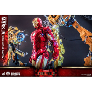Hot Toys Iron Man 2 1/4 Scale Iron Man Mark IV with Suit-Up Gantry 