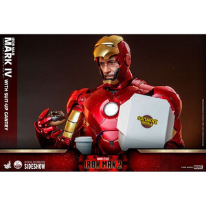 Hot Toys Iron Man 2 1/4 Scale Iron Man Mark IV with Suit-Up Gantry 