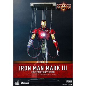 Hot Toys Iron Man Movie Masterpiece 1/6 Scale Iron Man Mark III (Construction Version) 