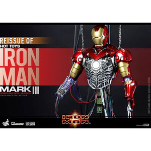 Hot Toys Iron Man Movie Masterpiece 1/6 Scale Iron Man Mark III (Construction Version) 