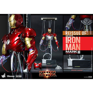 Hot Toys Iron Man Movie Masterpiece 1/6 Scale Iron Man Mark III (Construction Version) 