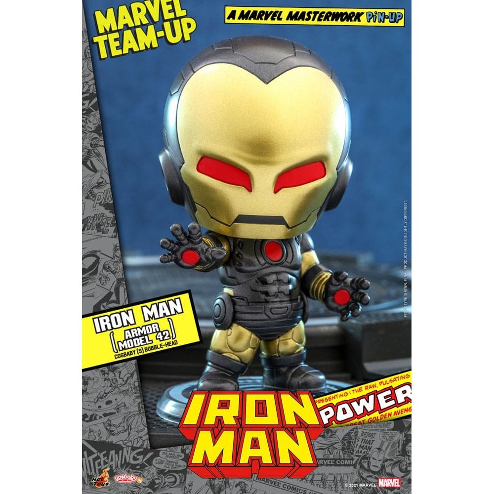Hot Toys Marvel Comics Cosbaby (S) Mini Figure Iron Man (Armor Model 42) 