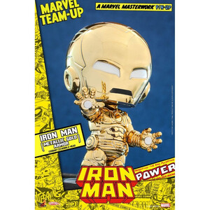 Hot Toys Marvel Comics Cosbaby (S) Mini Figure Iron Man (Metallic Gold Armor) 