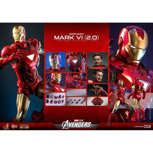 Hot Toys Marvel's The Avengers Movie Masterpiece Diecast 1/6 Scale Iron Man Mark VI (2.0) 
