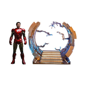 Hot Toys Marvel's The Avengers Movie Masterpiece Diecast 1/6 Scale Iron Man Mark VI (2.0) with Suit-Up Gantry 