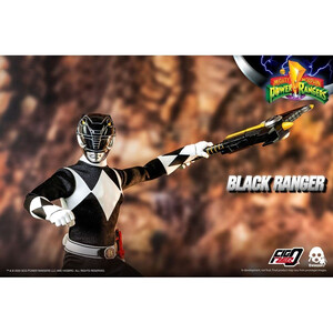ThreeZero Mighty Morphin Power Rangers FigZero 1/6 Scale Black Ranger 