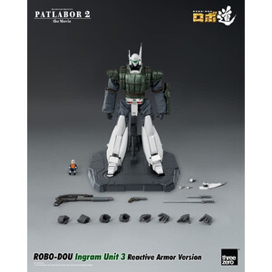 ThreeZero Patlabor 2 The Movie Robo-Dou Action Figure Ingram Unit 3 Reactive Armor Version 