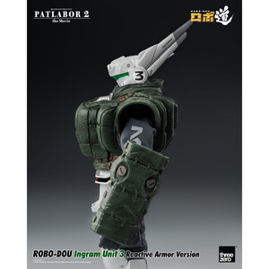 ThreeZero Patlabor 2 The Movie Robo-Dou Action Figure Ingram Unit 3 Reactive Armor Version 