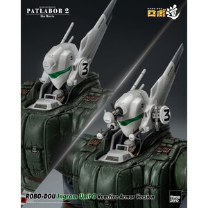 ThreeZero Patlabor 2 The Movie Robo-Dou Action Figure Ingram Unit 3 Reactive Armor Version 